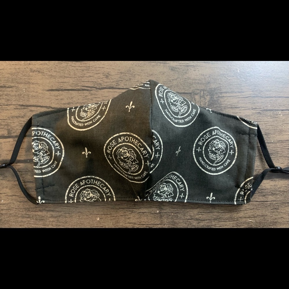 Schitts creek Rose Apothecary fitted face mask